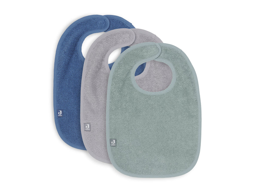 Jollein Babero de Tela para Baño Verde Ceniza Gris Tormenta Azul Vaquero 3pcs