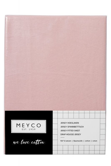 Meyco Sábana Ajustable Jersey Rosa Viejo 60x120cm