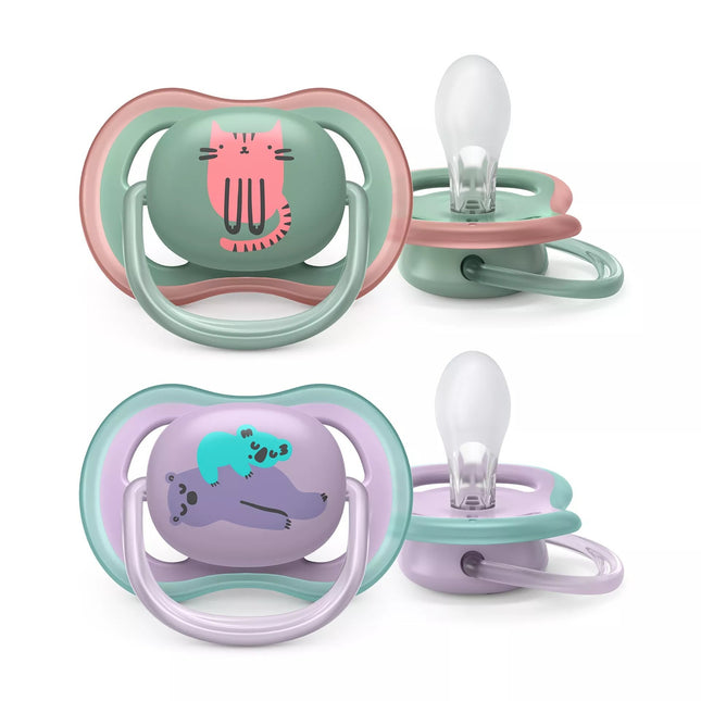 Philips Avent Chupete Gato/Oso Aire + 6 Meses 2pcs