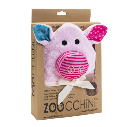 Albornoz Zoocchini Bebé Pinky El Cerdito Algodón