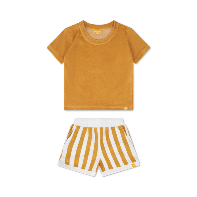 Conjunto de Ropa Esencial de Baño de rizo Amarillo