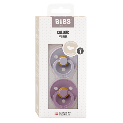 BIBS Tetina Tamaño 1 Látex Anatómica Gris Fósil/Malva 2pcs