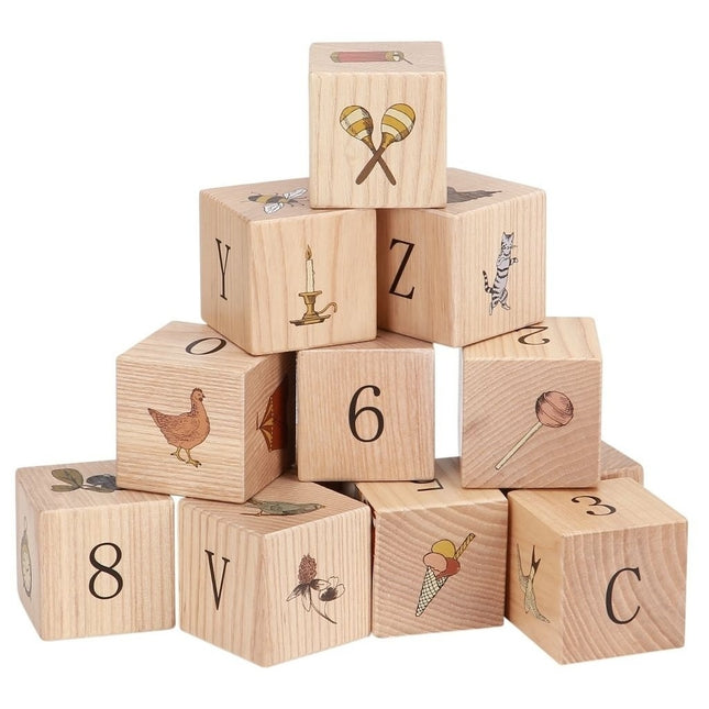 Konges Slojd Juego de Bloques de Juguete de Madera 16pcs