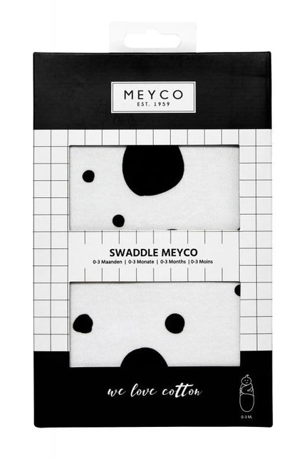 Meyco Manta Pañal Puntos Negro