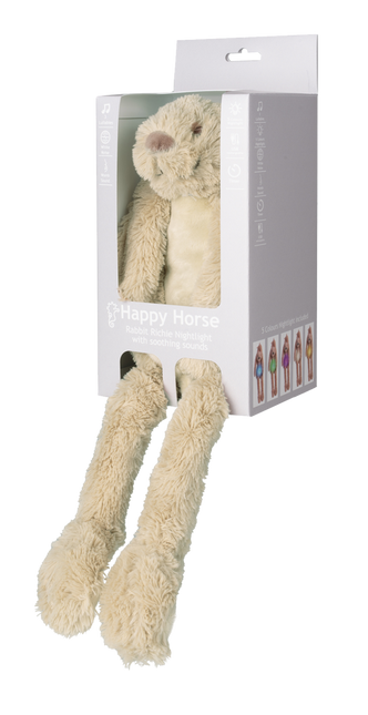 Happy Horse Peluche Conejo Richie Beige con Luz Nocturna y Sonido 34cm