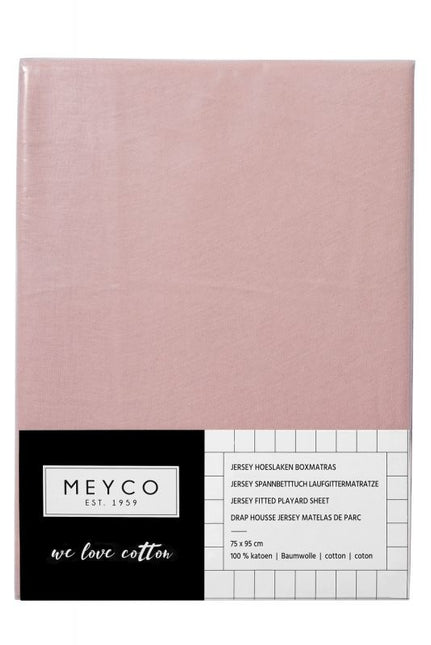 Meyco Sábana Ajustable Jersy Box Colchón Rosa Viejo 75x95cm