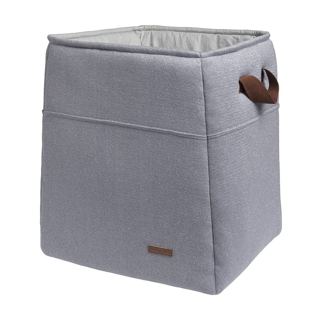 Cesta de almacenaje Baby's Only Sparkle Gris Plata