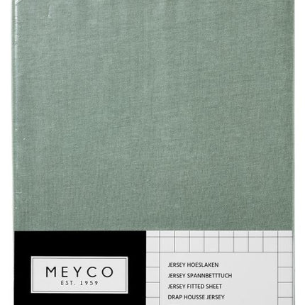 Meyco Sábana Ajustable Jersey Verde Piedra 40x80/90 cm