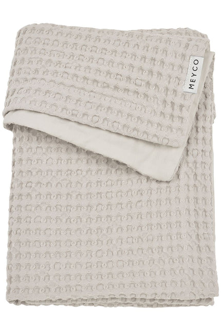 Manta de cuna Meyco Baby Waffle Cotton Greige 75x100cm