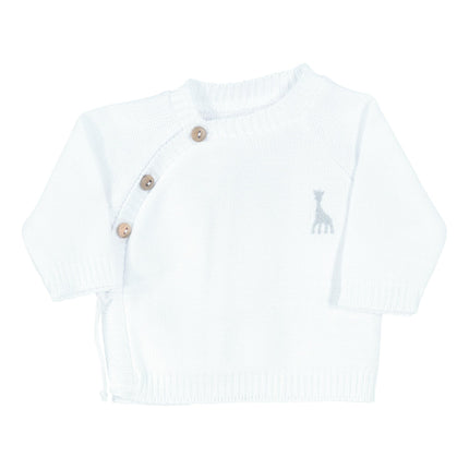 Chaqueta de bebé Sophie the Giraffe Wrap Cardigan Blanco