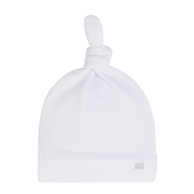 Gorro Con Botón Para Bebé Blanco Puro