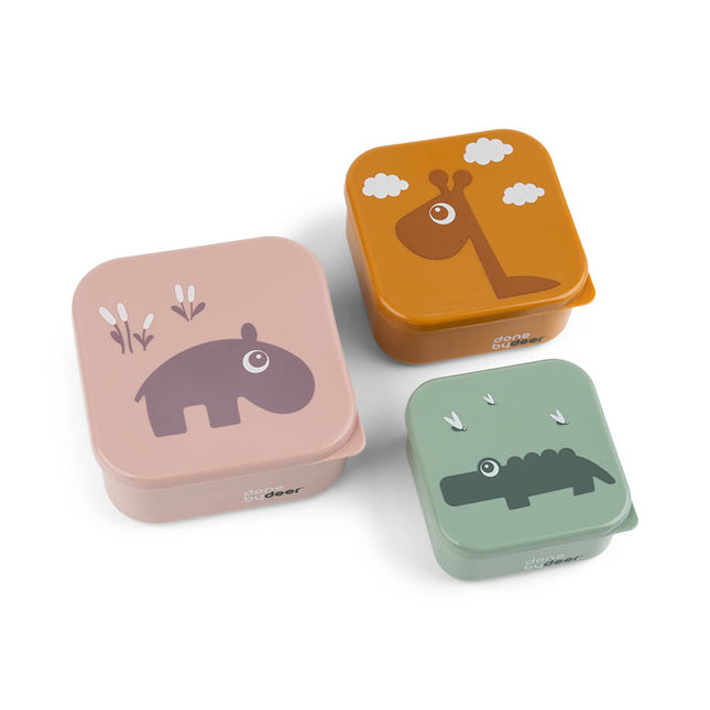 Done by Deer Lunchbox Set Deer Friends Polvo Mezcla 3pcs