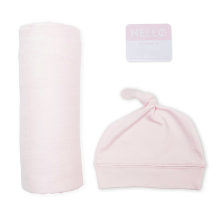 Lulujo Paño Hidrófilo Con Gorro Y Pegatina Rosa