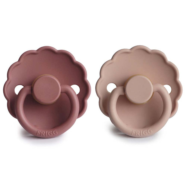 Paquete de 2 tetinas Frigg tamaño 2 Daisy Baby Blush/Woodchuck Latex