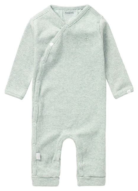 Noppies Boxersuit Rib Nevis Grey Mint Melange