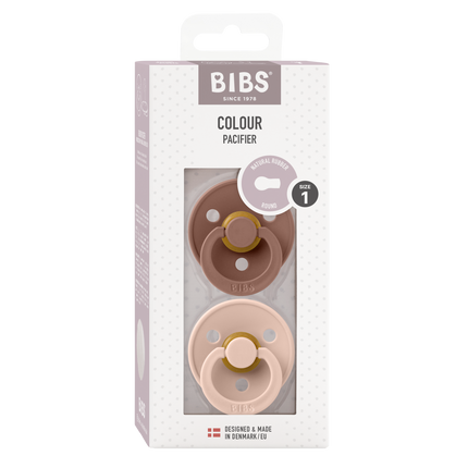 BIBS Tetina Tamaño 1 Marmota/Blush 2pcs