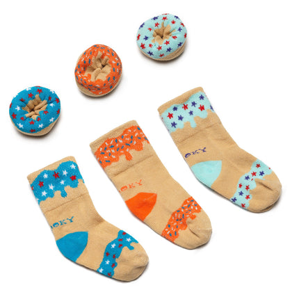 Dooky Calcetines Bebé Donut Arándano Naranja 3 pares