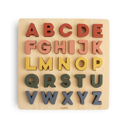 Mushie Puzzle Letras de Madera