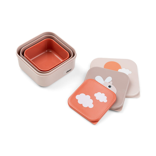 Done by Deer Snack bowl Nubes Felices Polvo 3pcs