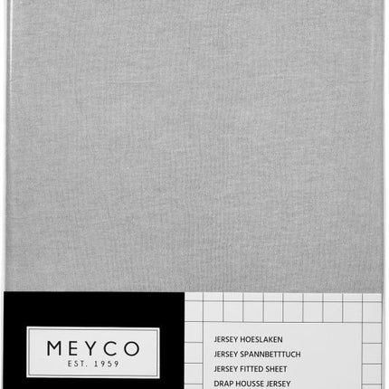 Meyco Sábana Ajustable Jersey Gris Claro 70x140/150 cm