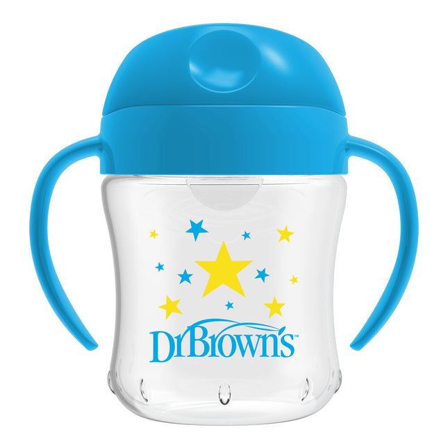 Dr. Taza para beber Brown's azul 180 ml con boquilla blanda