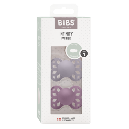 BIBS Chupete Tamaño 1 Silicona Simétrico Fósil Gris/Malva 2pcs