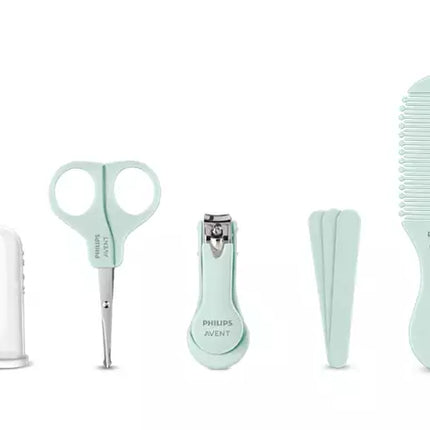 Kit de aseo para bebés Philips Avent Menta con termómetro Biopax