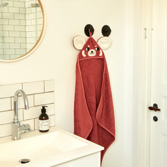 Cesta de Baño Panda Rojo Bebé