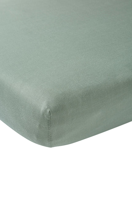 Meyco Sábana Ajustable Jersey Verde Piedra 40x80/90 cm