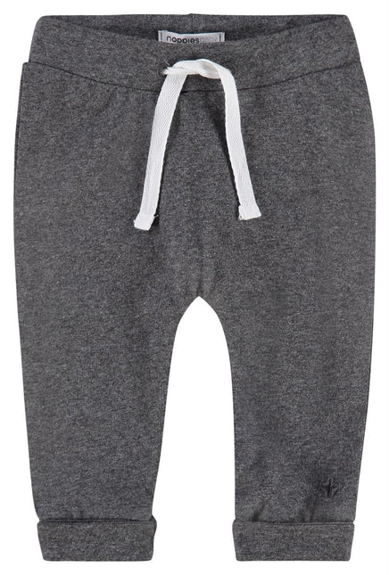 Pantalones Noppies Bebé Con Cordón En La Cintura Gris Oscuro Melange