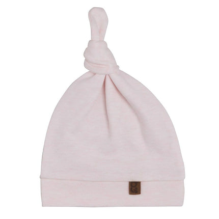 Gorro Sólo Bebé Con Botón Melange Rosa Clásico