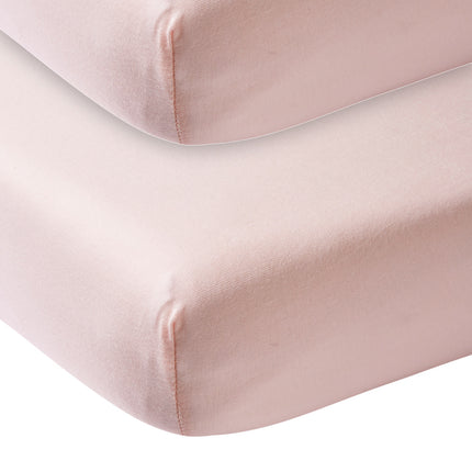 Meyco Sábana Ajustable Jersey Rosa Claro 60x120cm 2pcs