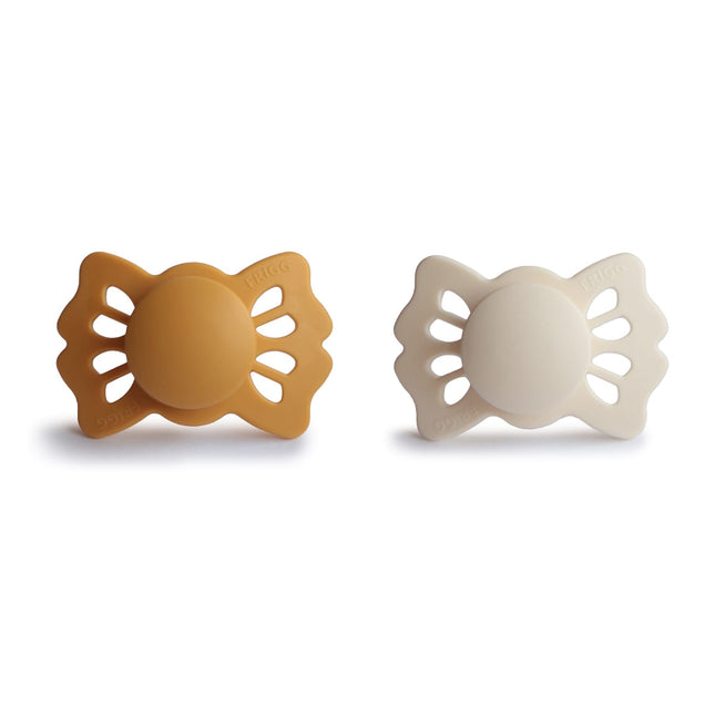 Tetina Frigg Tamaño 1 Lucky Honey Oro/Crema Silicona 2-Pack