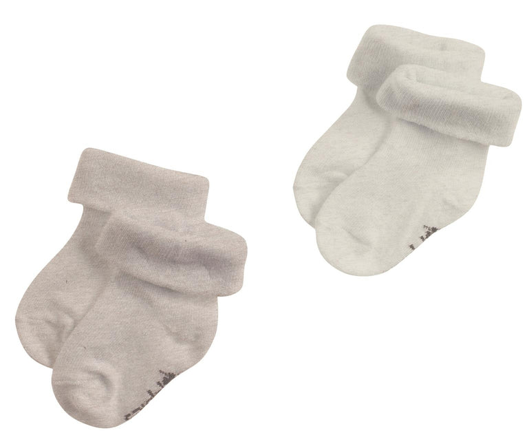 Pack de 2 calcetines para bebé Noppies Kai Taupe Melange