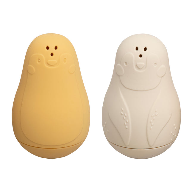 Juguetes de Baño Sólo para Bebé Pingu√ØNs Ocre/Lino Caliente 2pcs