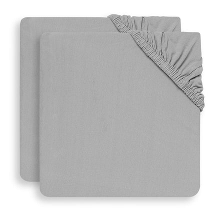 Jollein Sábana Ajustable Jersey Suave Gris 40x90cm 2pcs