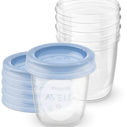 Vasos para almacenar leche materna Philips Avent 180 ml 5 unidades