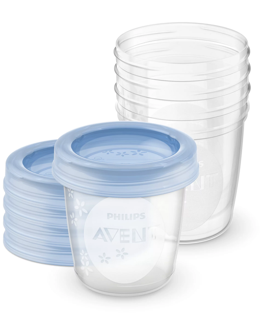 Vasos para almacenar leche materna Philips Avent 180 ml 5 unidades