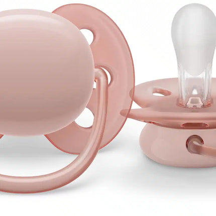 Philips Avent Chupete +0 Meses Suave Gris/Rosa