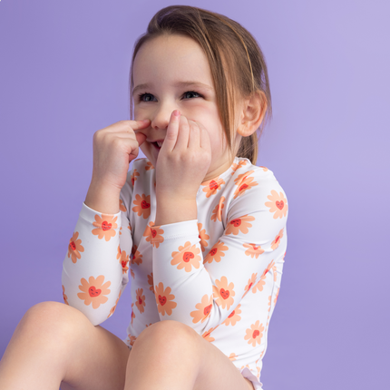 Traje de baño de manga larga Swim Essentials Niño Corazones de flores