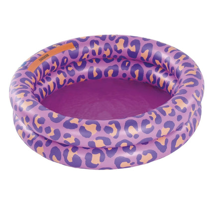 Swim Essentials Piscina Bebé Estampado Leopardo Morado 2 Anillas 60Cm