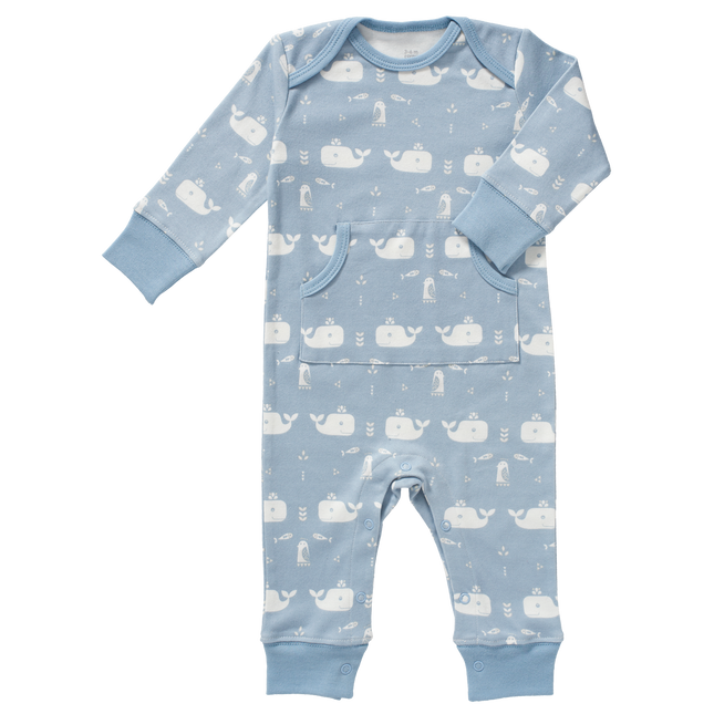 Fresk Pijama Bebé Sin Pie Ballena Azul Niebla