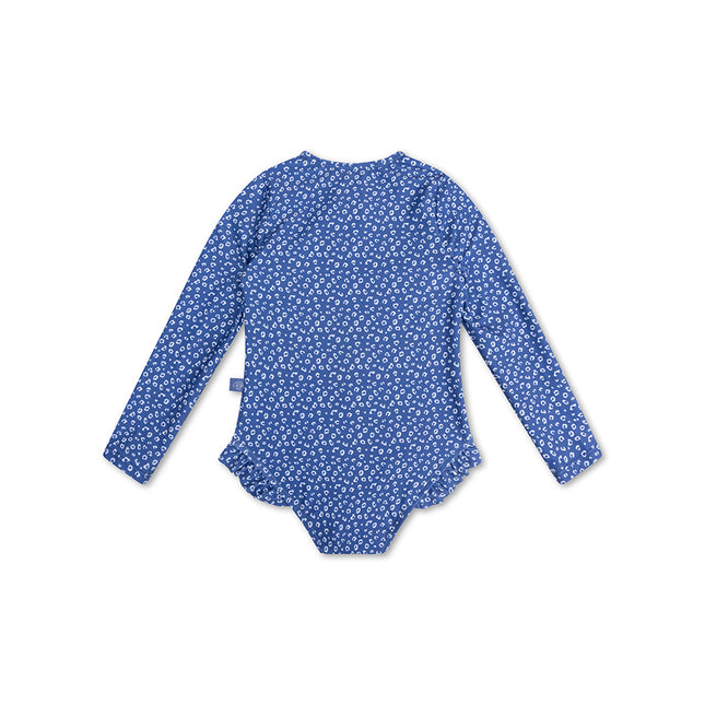 Traje de baño Essentials Niño Azul Leopardo Mangas Largas