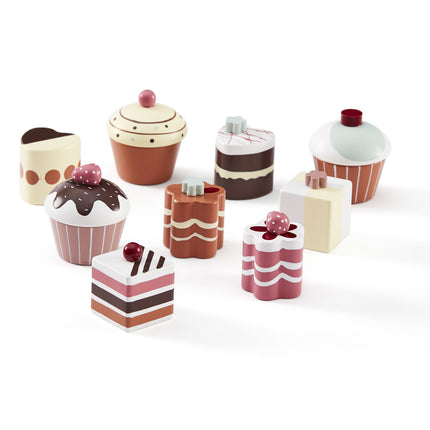 Concepto Infantil Pasteles de Juguete de Madera 9pcs