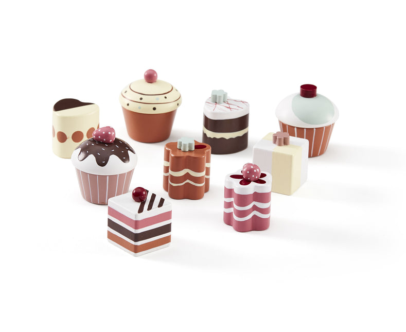 Concepto Infantil Pasteles de Juguete de Madera 9pcs