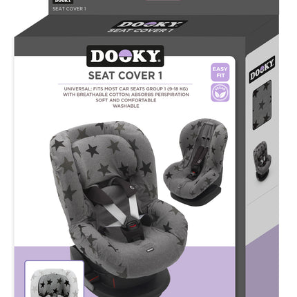 Funda para silla de coche Dooky Grupo 1 Gris Estrellas