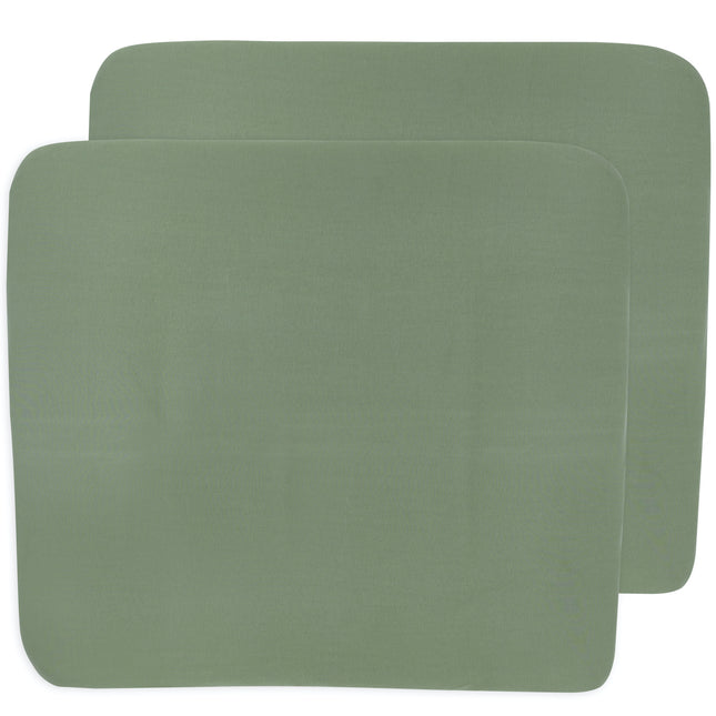 Meyco Funda cambiador 3K 2St Basic Jersey Verde Bosque