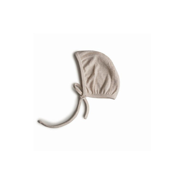 Gorro Mushie Baby Bonnet Beige Melange