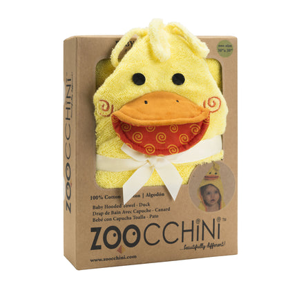 Albornoz Zoocchini Bebé Charcos El Pato Algodón