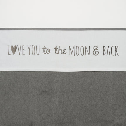 Sábana bajera Meyco Love You To The Moon & Back Gris